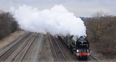 Steam Train viewed from Dog Kennel Bridge , Richings Park
