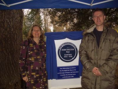John Milton's 400th Birthday Plaque Ceremony Peter, Debbie Rayner
Keywords: Rayner, Horton