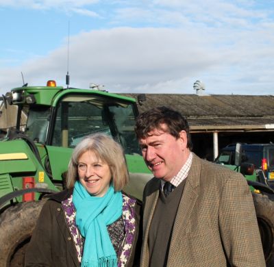 Theresa May at Berkyn Manor Floods
